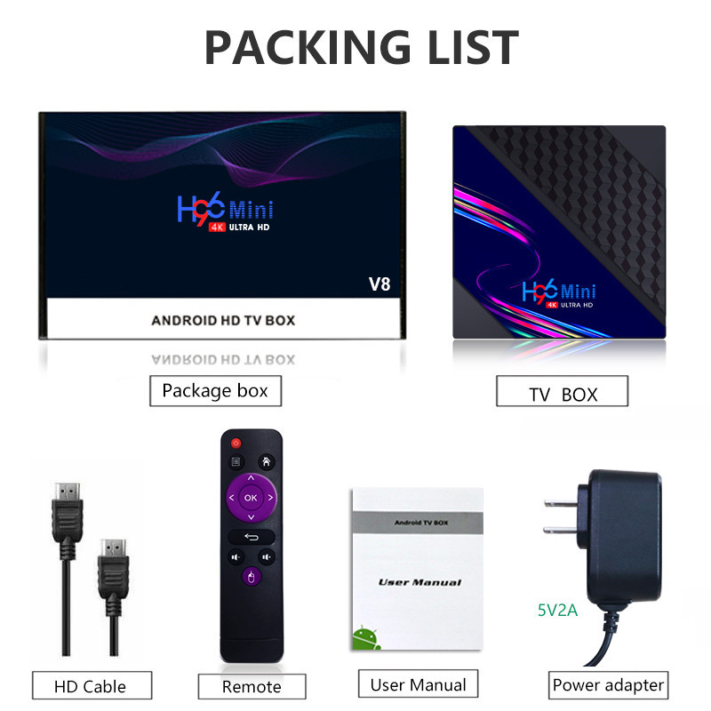 Factory Cheap Price Rk3228A Android TV Box H96 Mini V8 2GB 16GB OTT TV Box