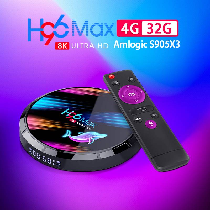 H96 Max X3 4GB 32GB 8K Amlogic S905X3 Smart TV BOX Android 9.0 4K Set Top Box