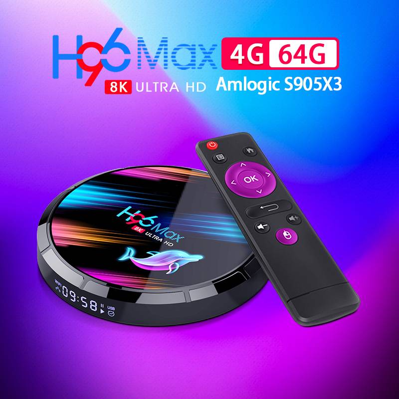 H96 Max X3 Amlogic S905X3 4G 64G 8K Ultra HD smart box Android 9.0 TV  Box