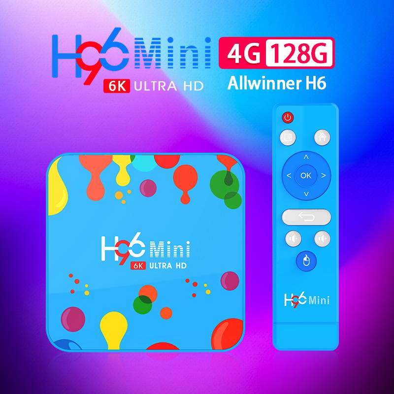 H96 MINI H6 4G+128G Quad Core Android 9.0 Smart TV Box Support 6K Ultra HD