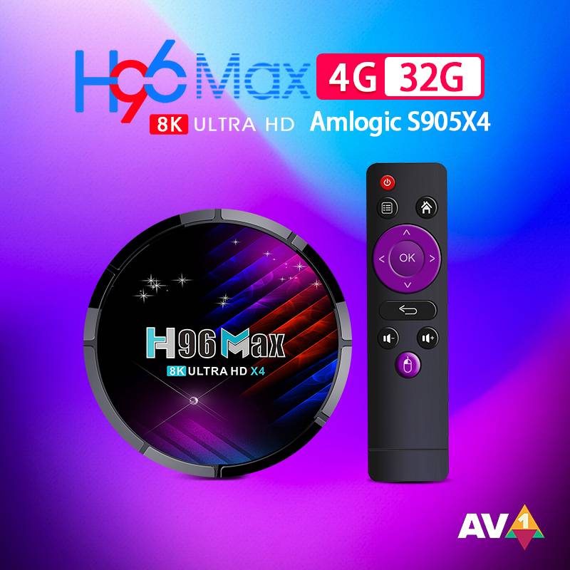 New Arrival Amlogic S905x4 H96 Max X4 OTT TV Box ddr 4G Emmc 32G support 8k 
